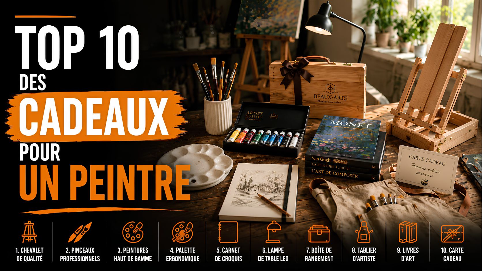 Top 10 des cadeaux pour un peintre