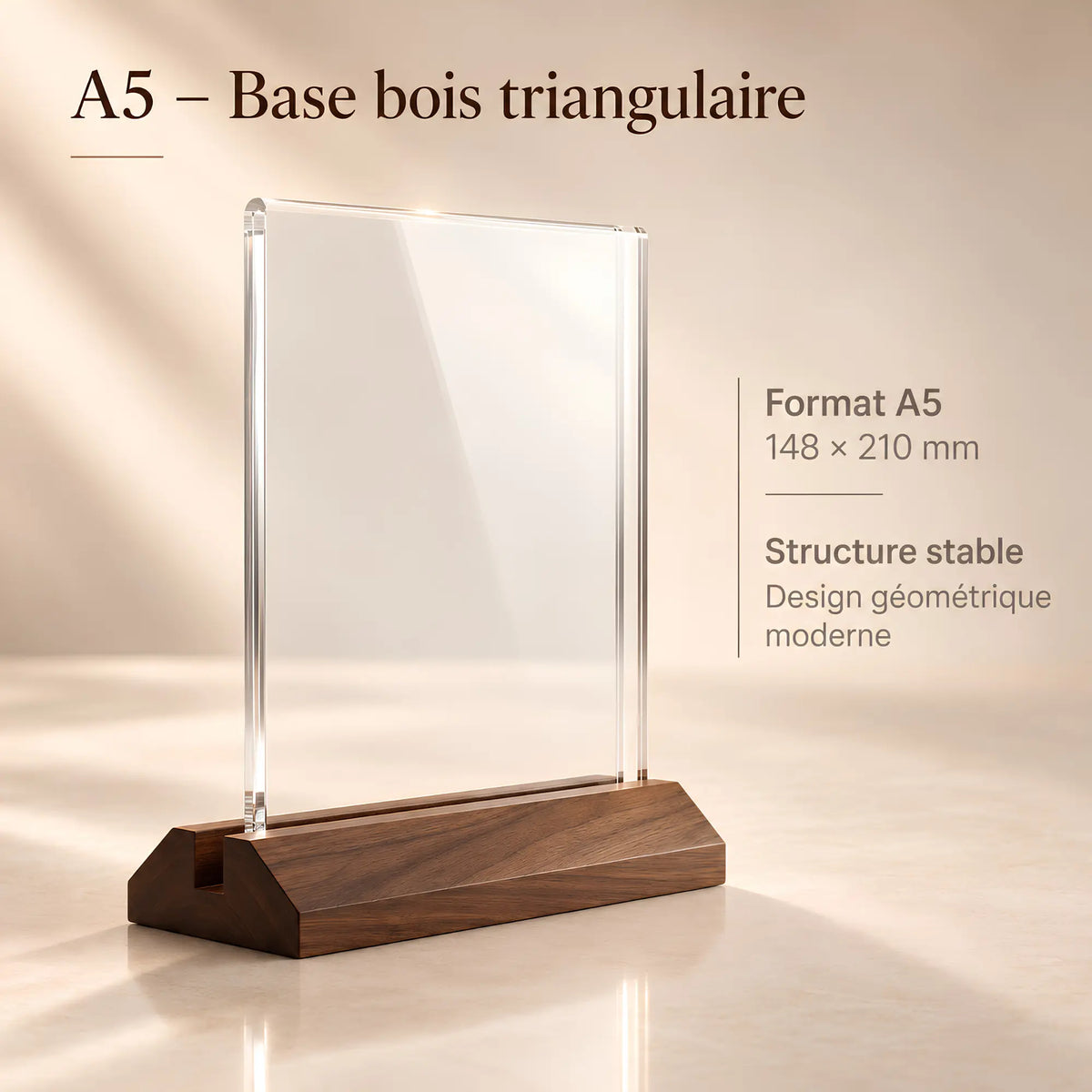 Chevalet de table plexiglass 