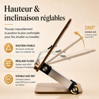 Chevalet de lecture réglable avec support métallique