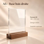 Chevalet de table plexiglass 