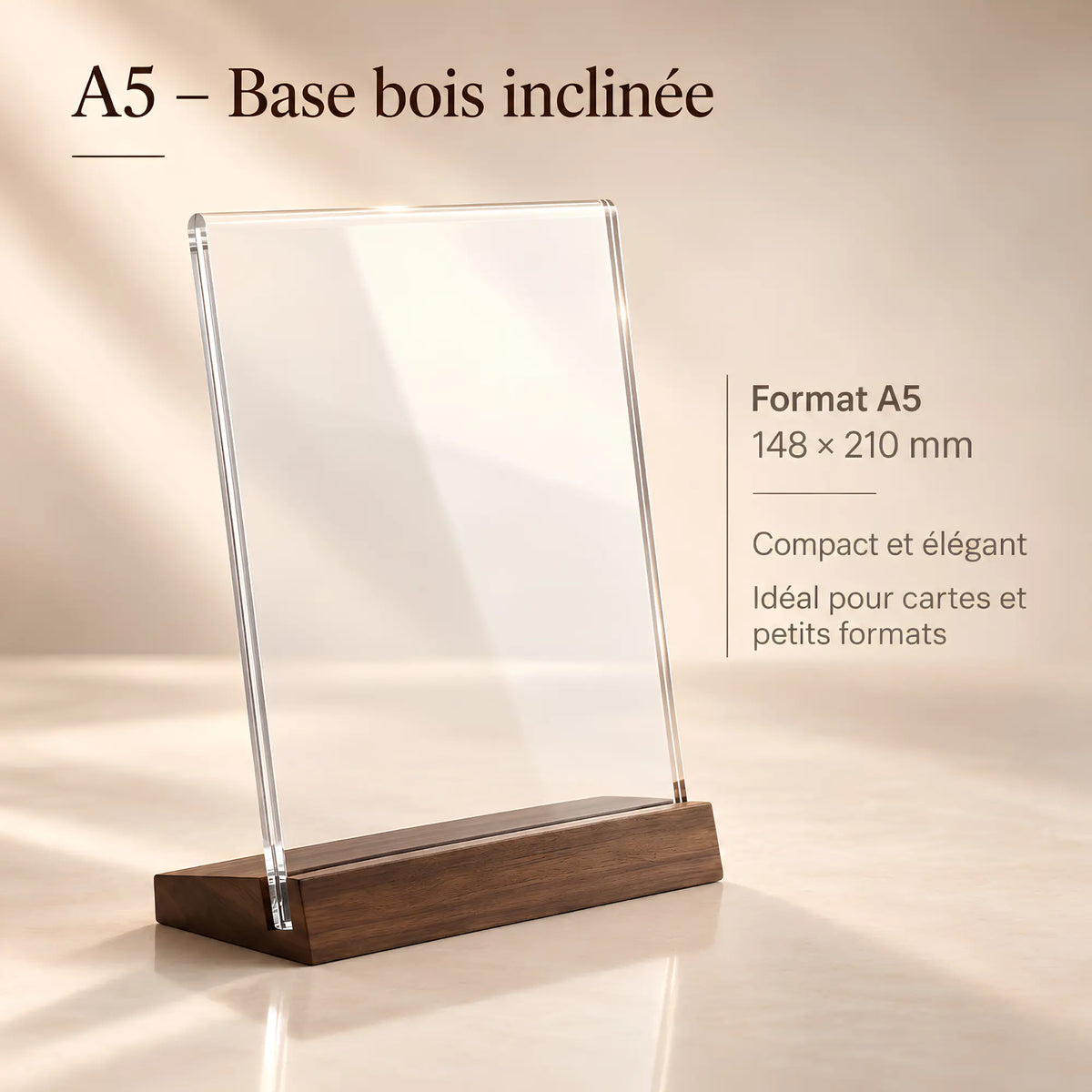 Chevalet de table plexiglass 
