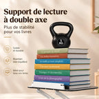 Chevalet de lecture transparent rotatif à 360°