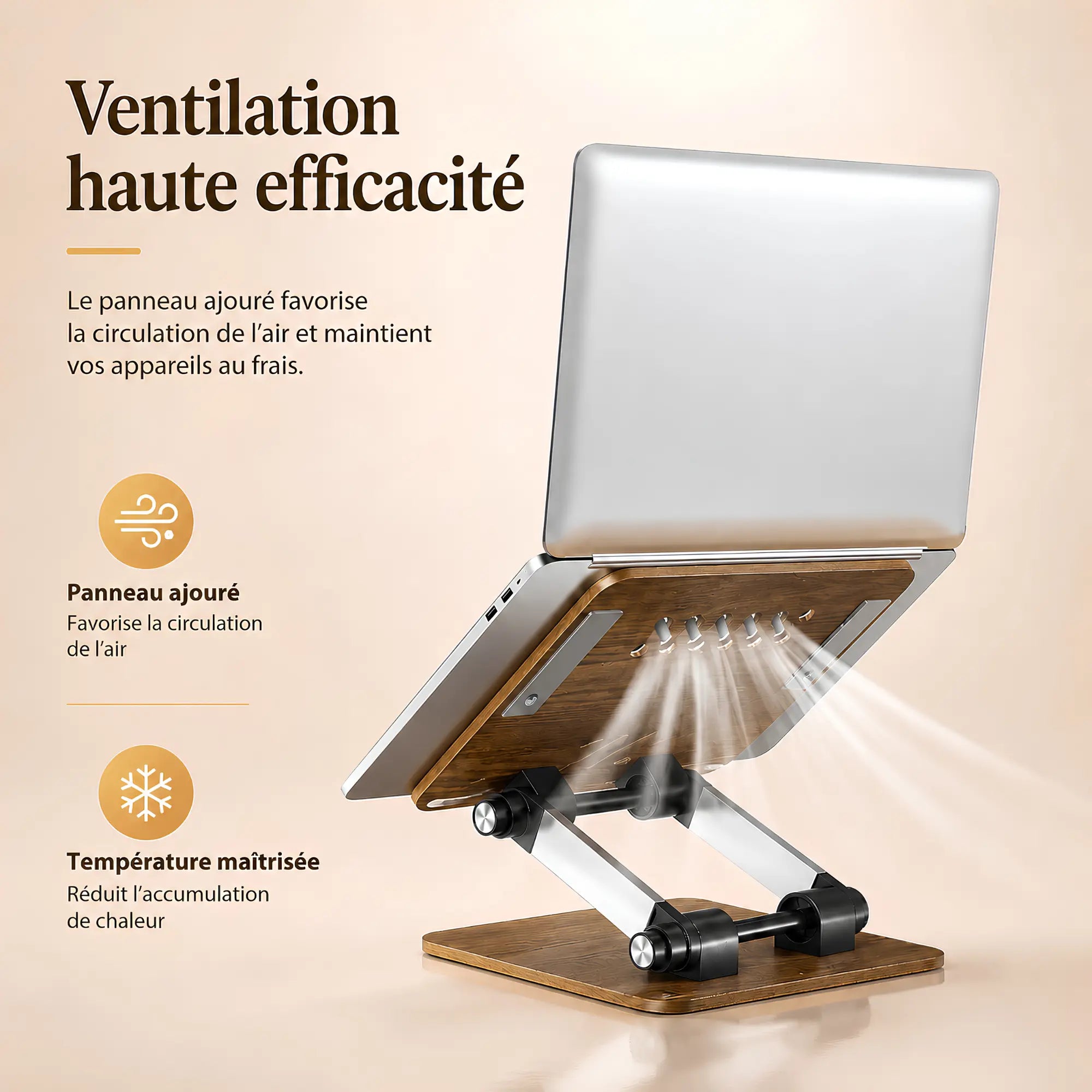 Chevalet de lecture réglable avec support métallique