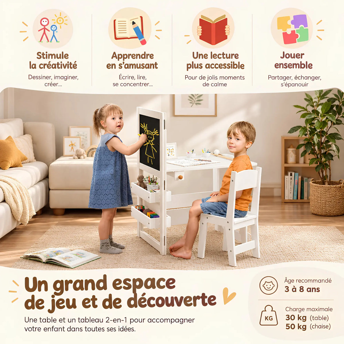 Bureau d’art pour enfant