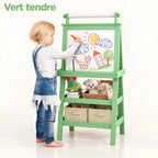 Chevalet pour enfant 3-en-1 avec rangement