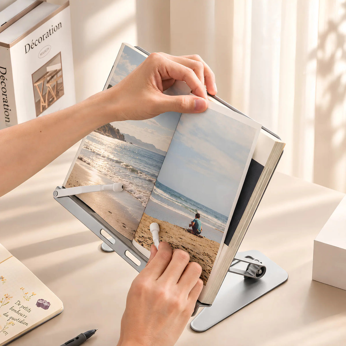 Chevalet de lecture pour livre et ordinateur portable 