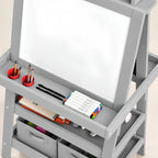 Chevalet pour enfant 3-en-1 avec rangement