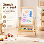 Chevalet enfant 3-en-1 avec tableau et bureau