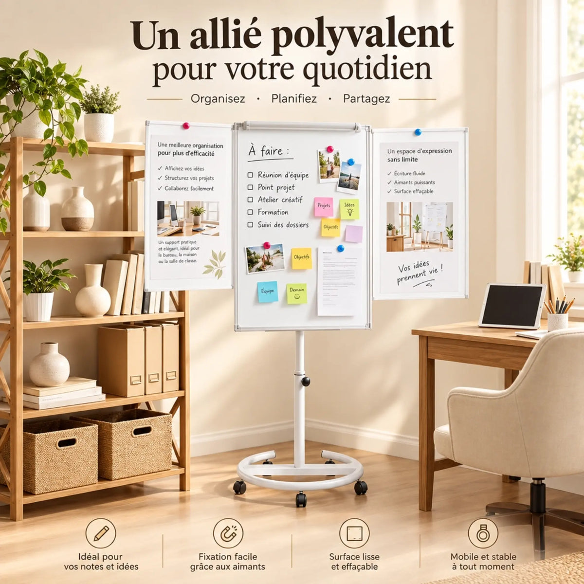 Chevalet de conférence professionnel réglable et inclinable