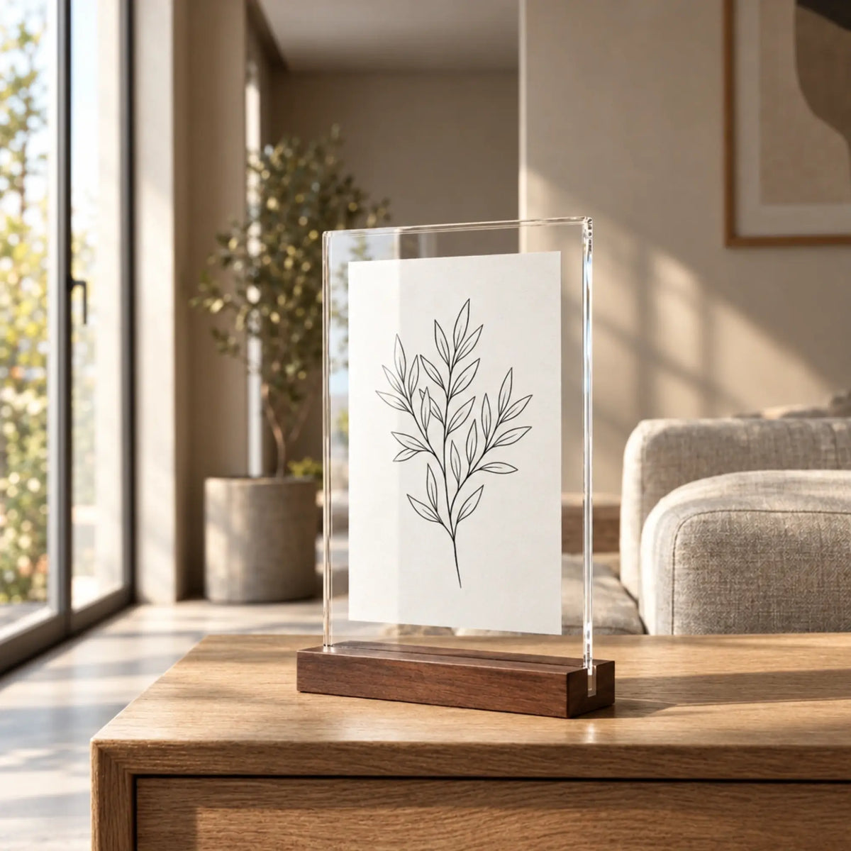Chevalet de table plexiglass 