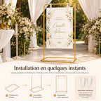 Chevalet mariage en arche 