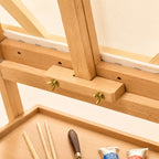 Chevalet en bois avec étagère