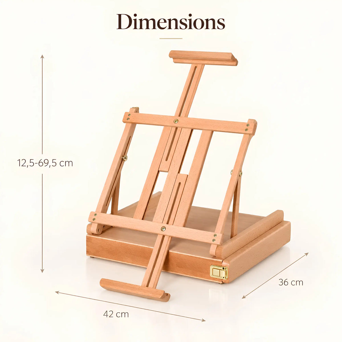 Boîte-chevalet réglable avec tiroir de rangement 