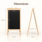 Chevalet stop-trottoir double face en bois 