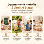 Chevalet enfant 3-en-1 avec tableau et bureau