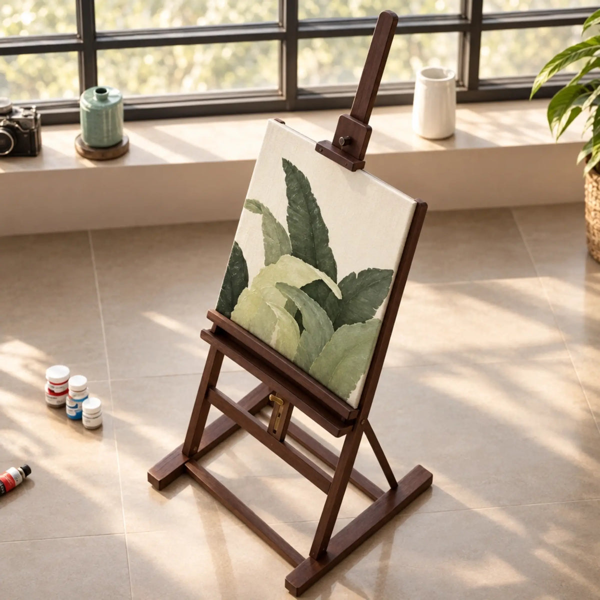 Chevalet d’atelier en hêtre à cadre H
