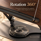 Chevalet de lecture en bois et métal avec base rotative