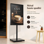 Chevalet d’affichage publicitaire sur pied