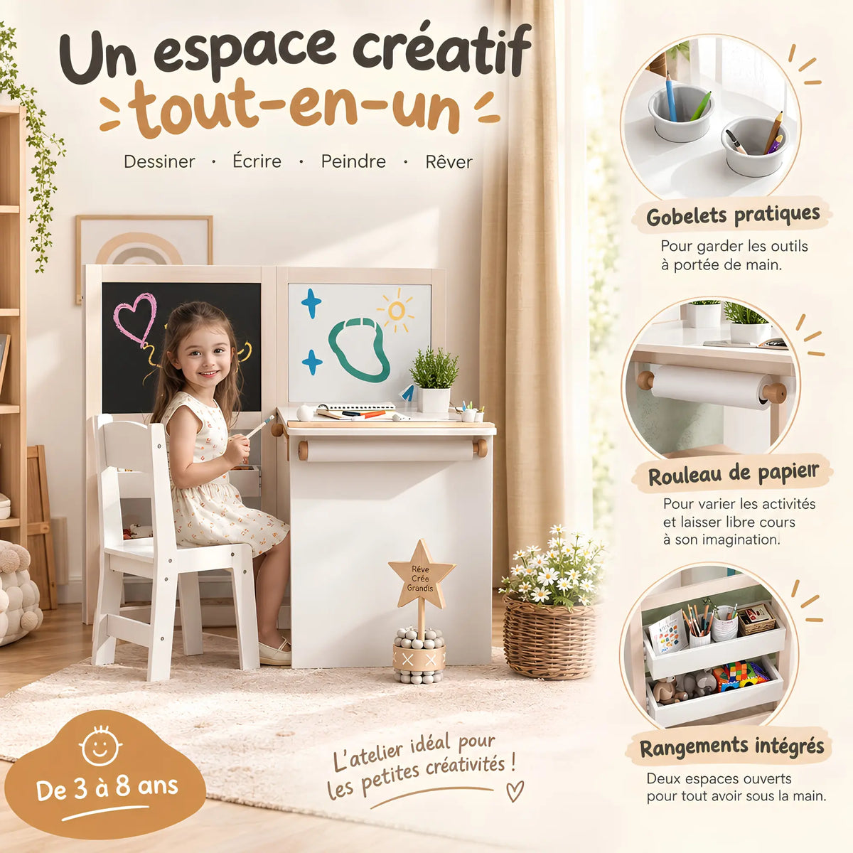 Bureau d’art pour enfant