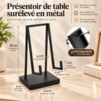 Chevalet d’exposition de table surélevé en métal