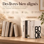 Serre-livres décoratif en métal BOOK