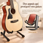 Support de guitare pliable en métal