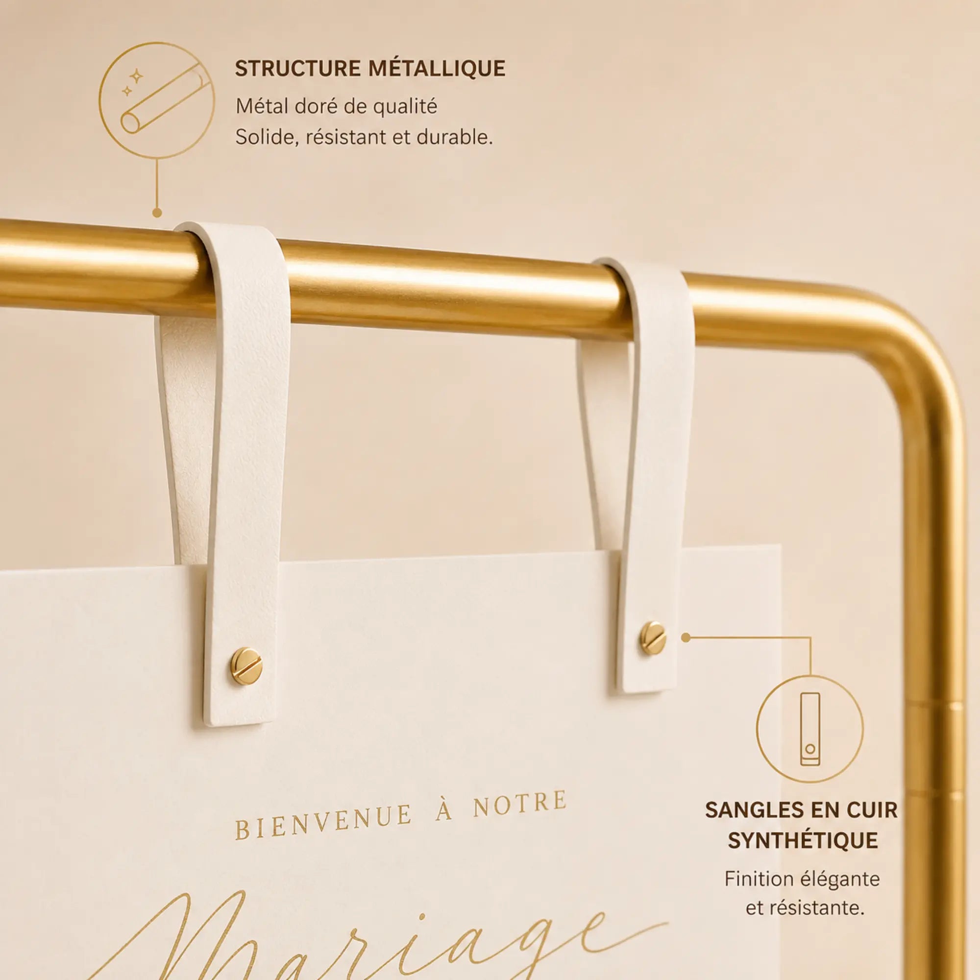 Chevalet mariage en arche 