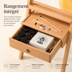 Chevalet en bois avec étagère