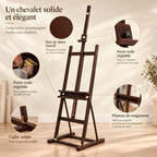 Chevalet d’atelier en hêtre à cadre H
