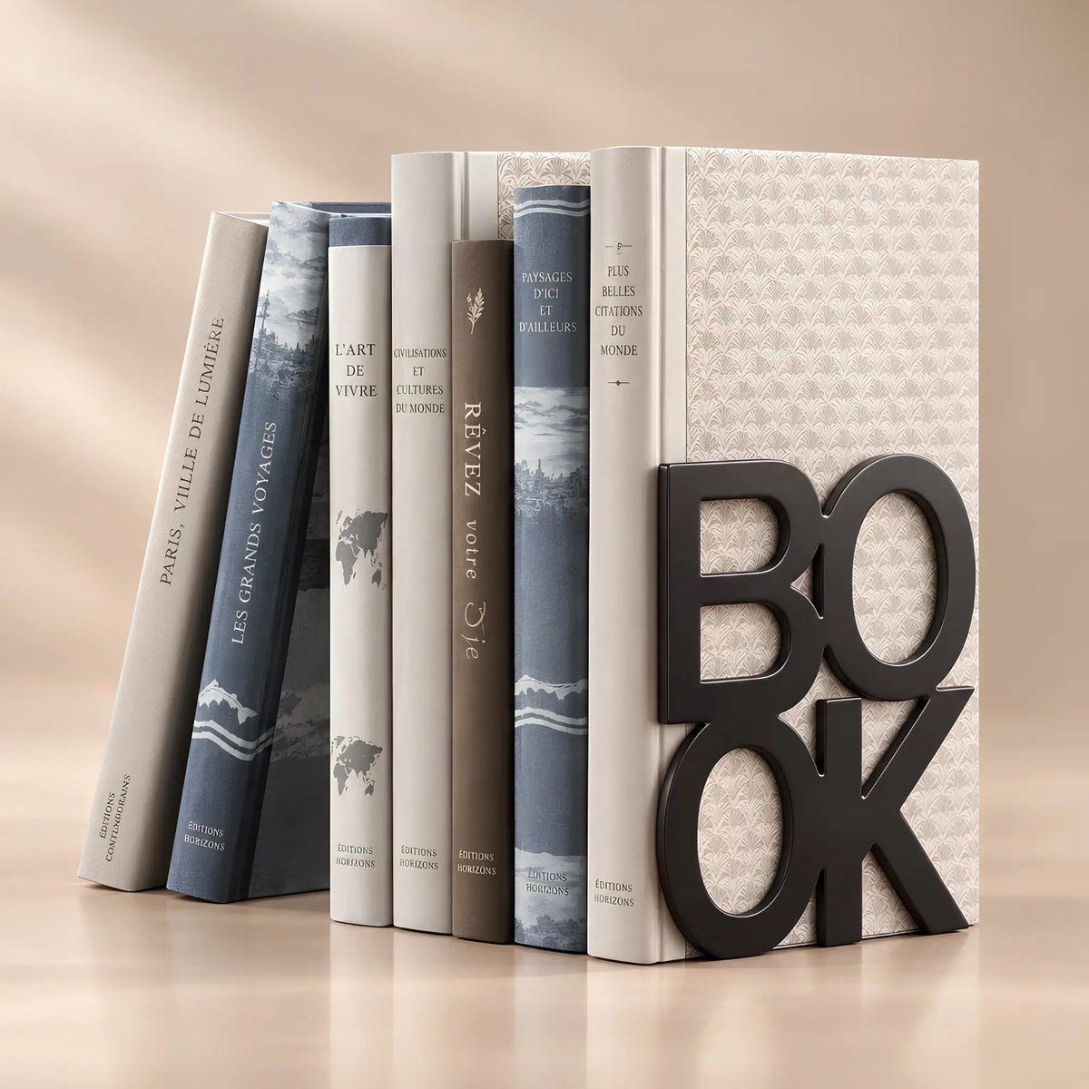 Serre-livres décoratif en métal BOOK