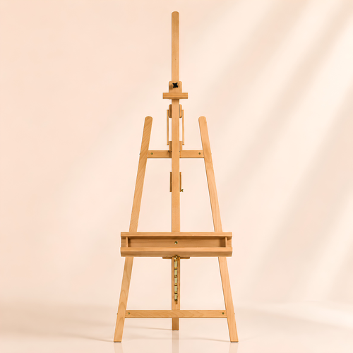 Chevalet de peinture en bois pliable avec rangement 