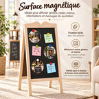 Chevalet stop-trottoir double face en bois 