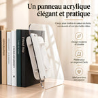Chevalet de lecture transparent rotatif à 360°