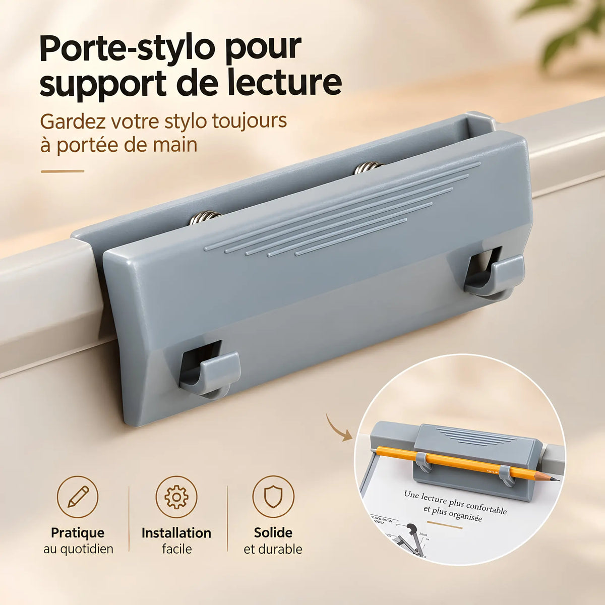 Chevalet de bureau porte-documents