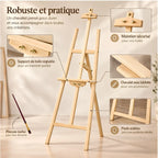 Chevalet à lyre en pin à inclinaison réglable