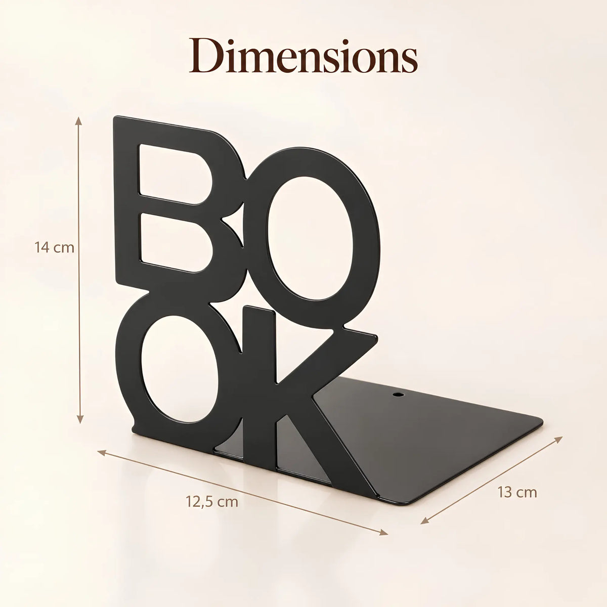 Serre-livres décoratif en métal BOOK