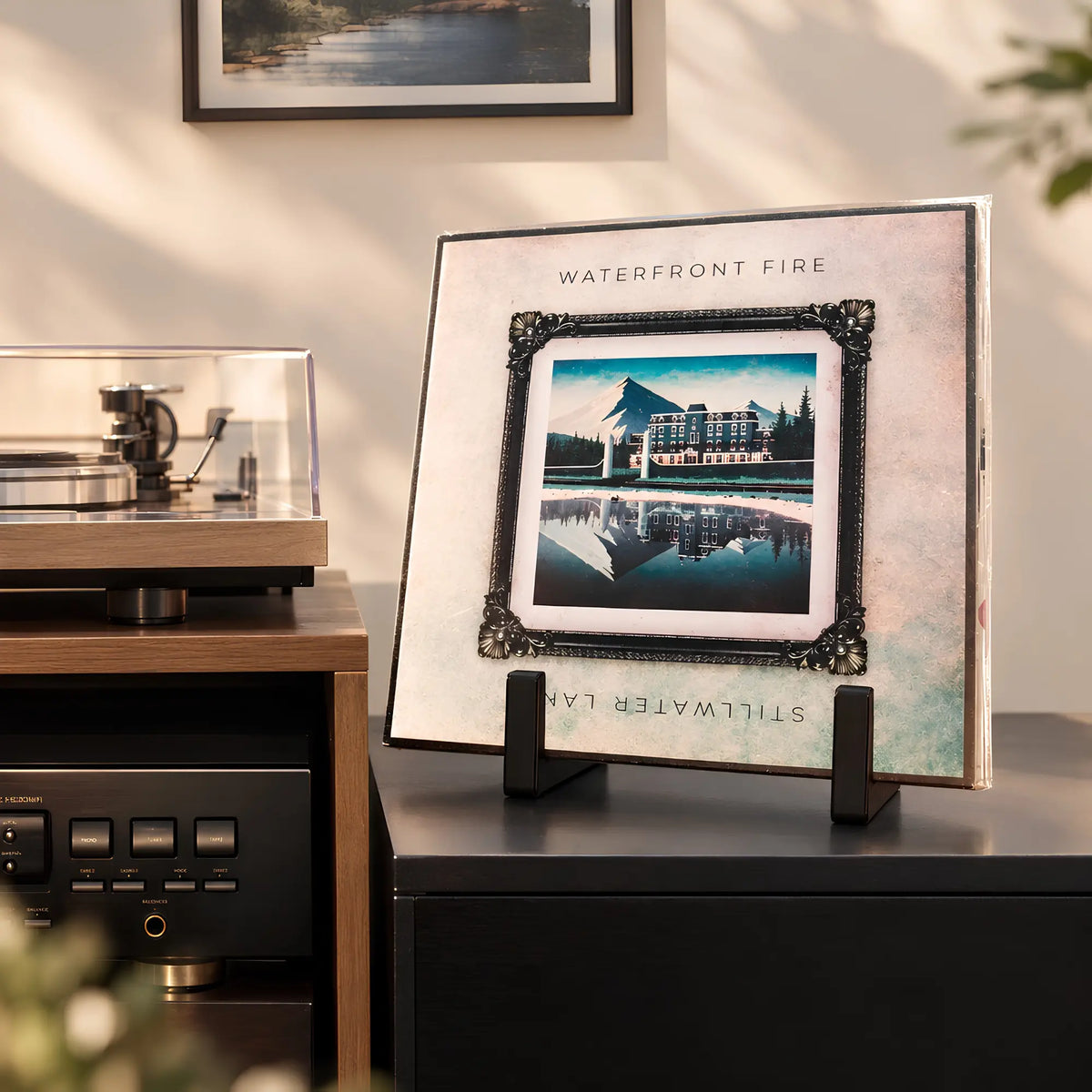 Chevalet d’exposition de table pour vinyle minimaliste