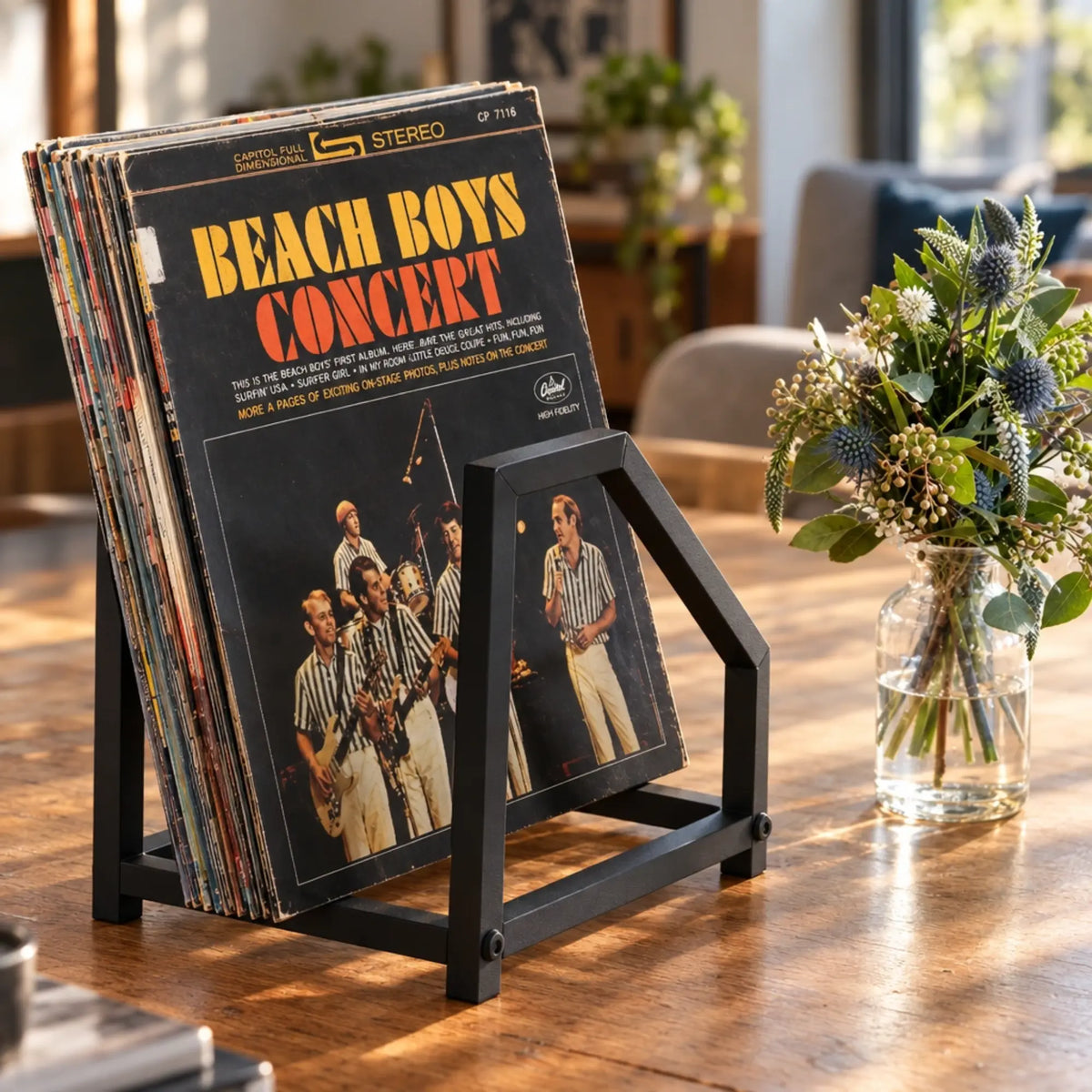 Support de rangement pour vinyles et affiches en métal