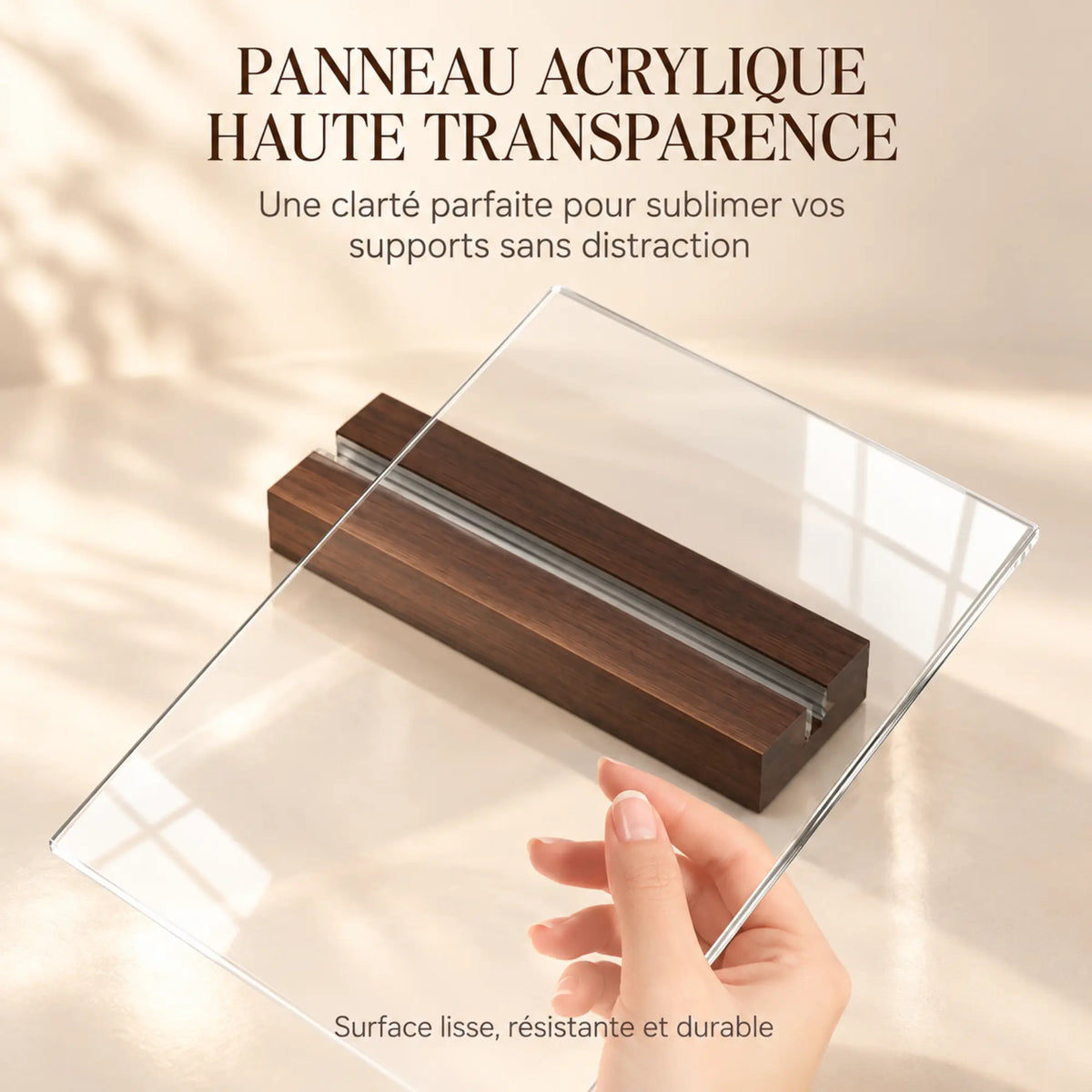 Chevalet de table plexiglass 