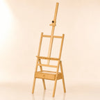 Chevalet en bois avec étagère