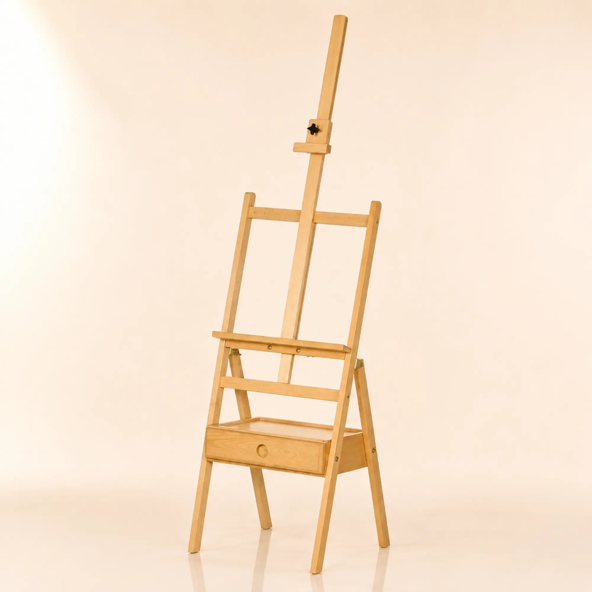 Chevalet en bois avec étagère