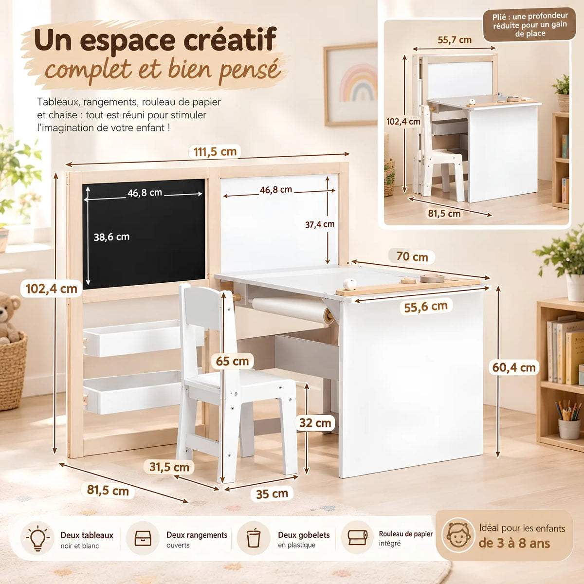 Bureau d’art pour enfant
