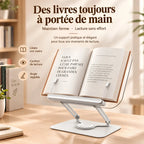 Chevalet de lecture transparent rotatif à 360°