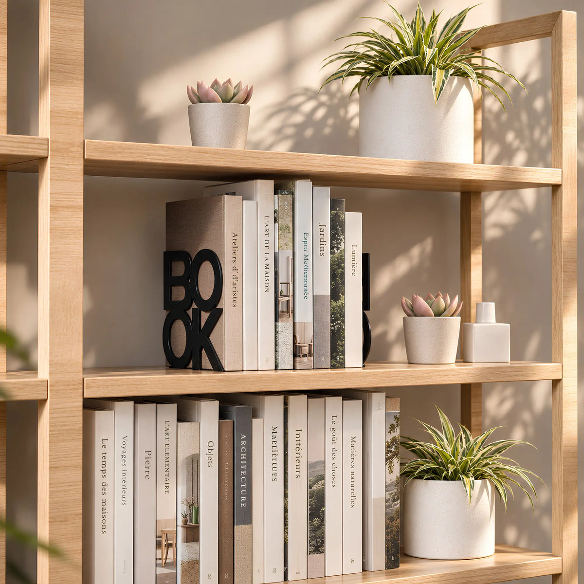 Serre-livres décoratif en métal BOOK