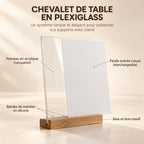 Chevalet de table plexiglass 