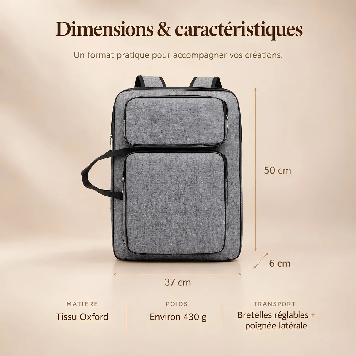 Sac à dos pour école d’art 
