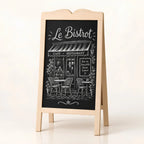Chevalet stop-trottoir double face en bois 