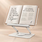 Chevalet de lecture transparent rotatif à 360°