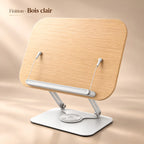Chevalet de lecture en bois et métal avec base rotative