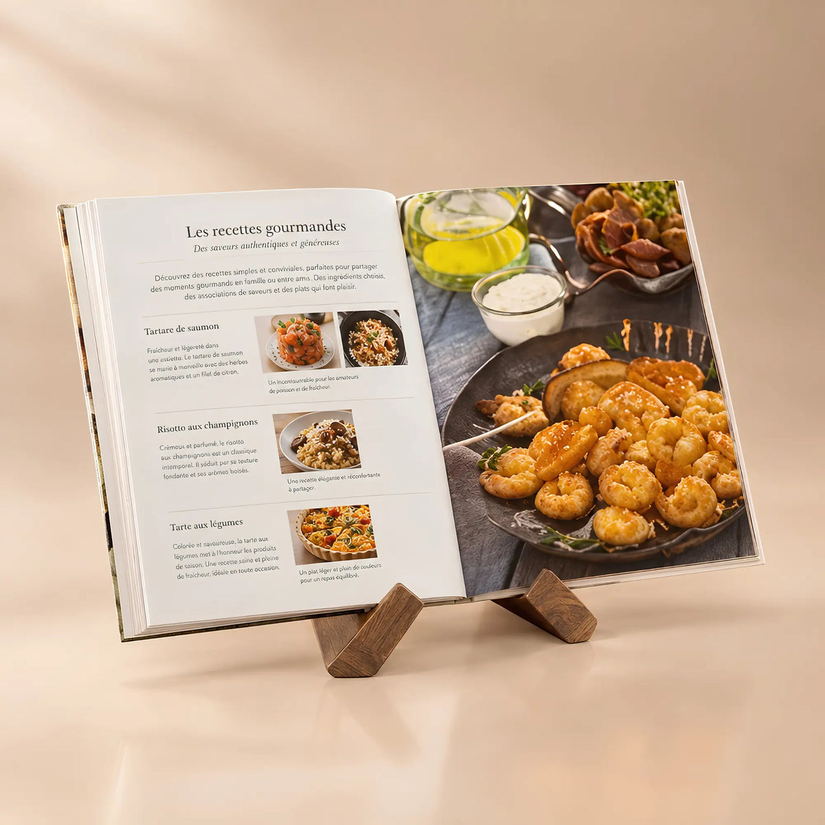Chevalet de table en bois pour livre